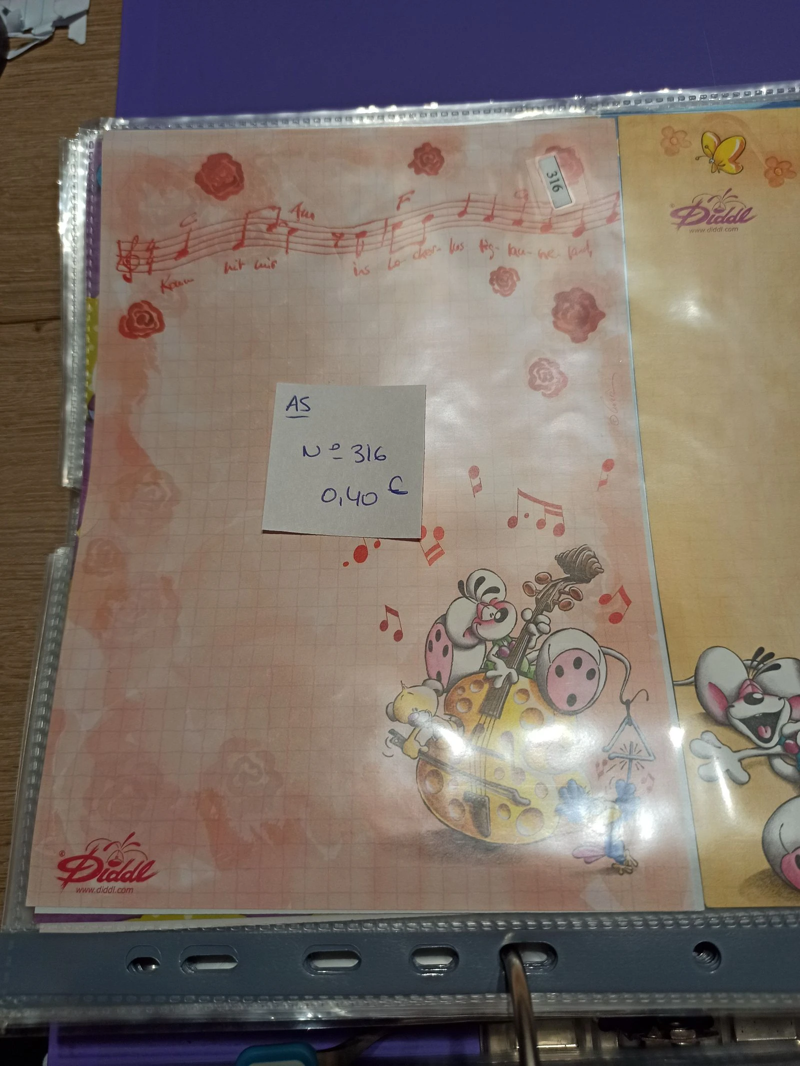 Feuille Diddl A5 316 0,40e